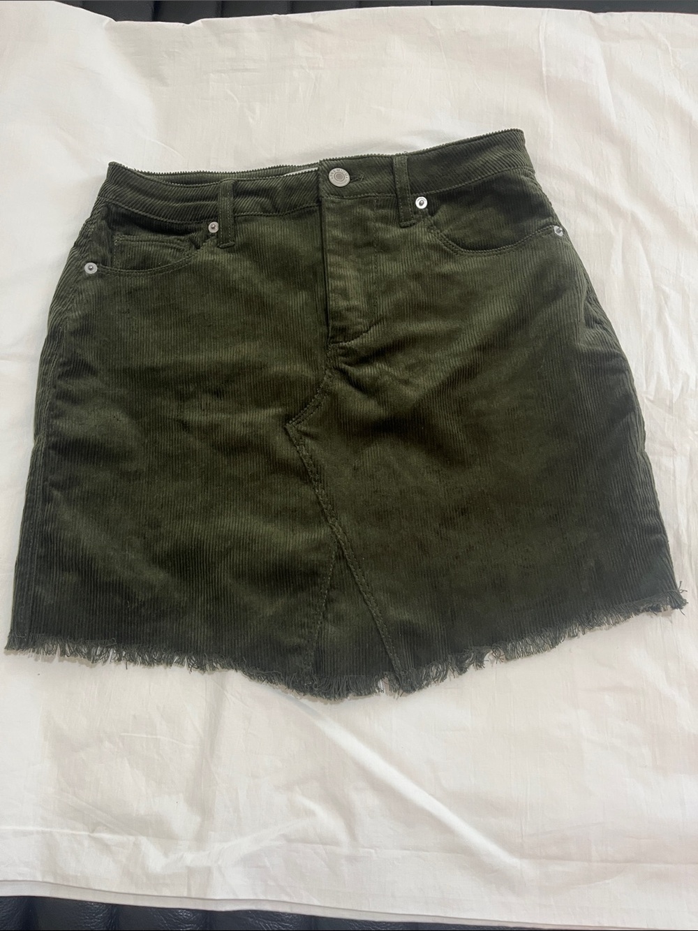 Love Tree Olive Corduroy Mini Skirt
